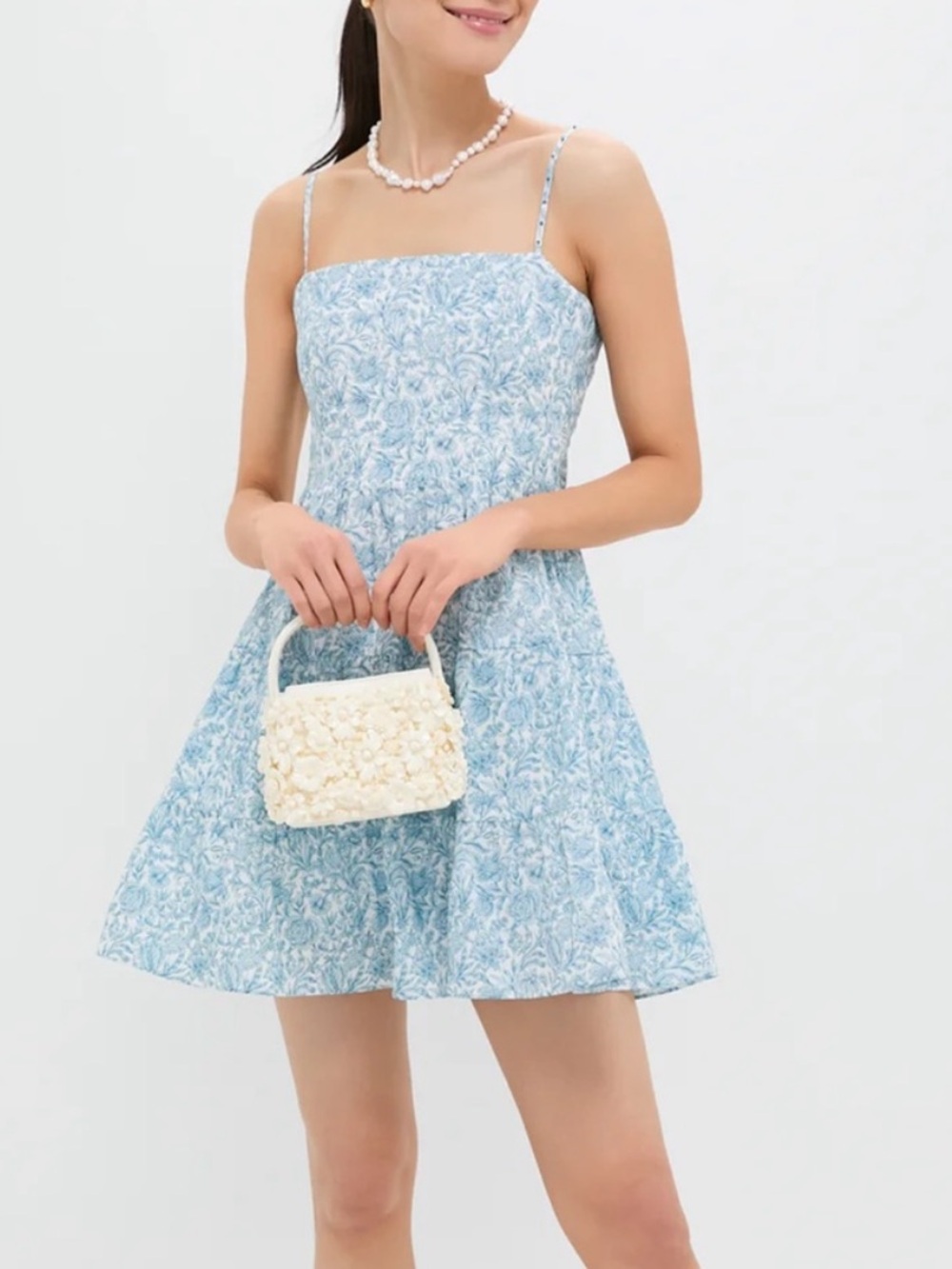 Hyacinth House Lilly Mini Dress Beaded Straps Size Large